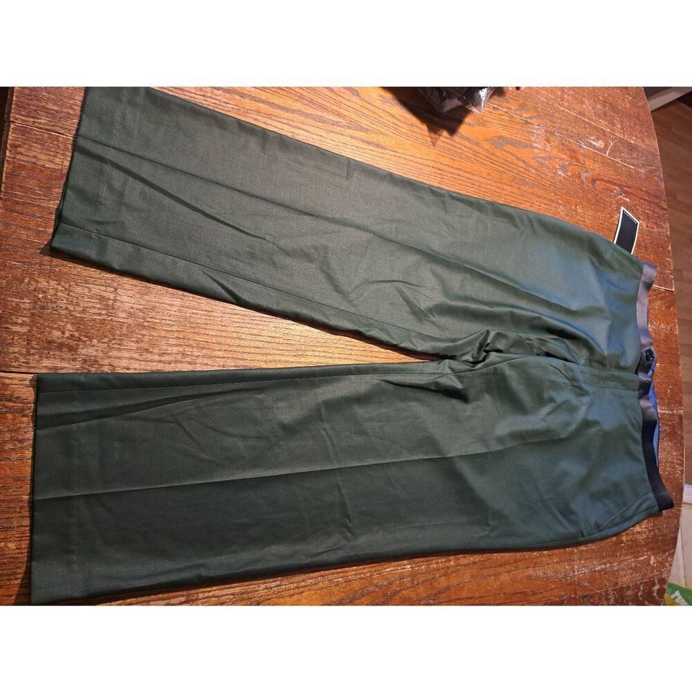 New 38x30 Sean John Suit Separate Green Black Dress Suit Tuxedo Formalwear Pants